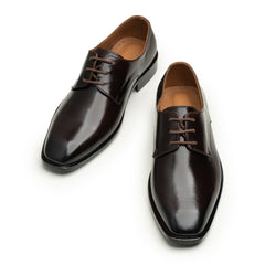 Executive Brown Leather Lace-Up