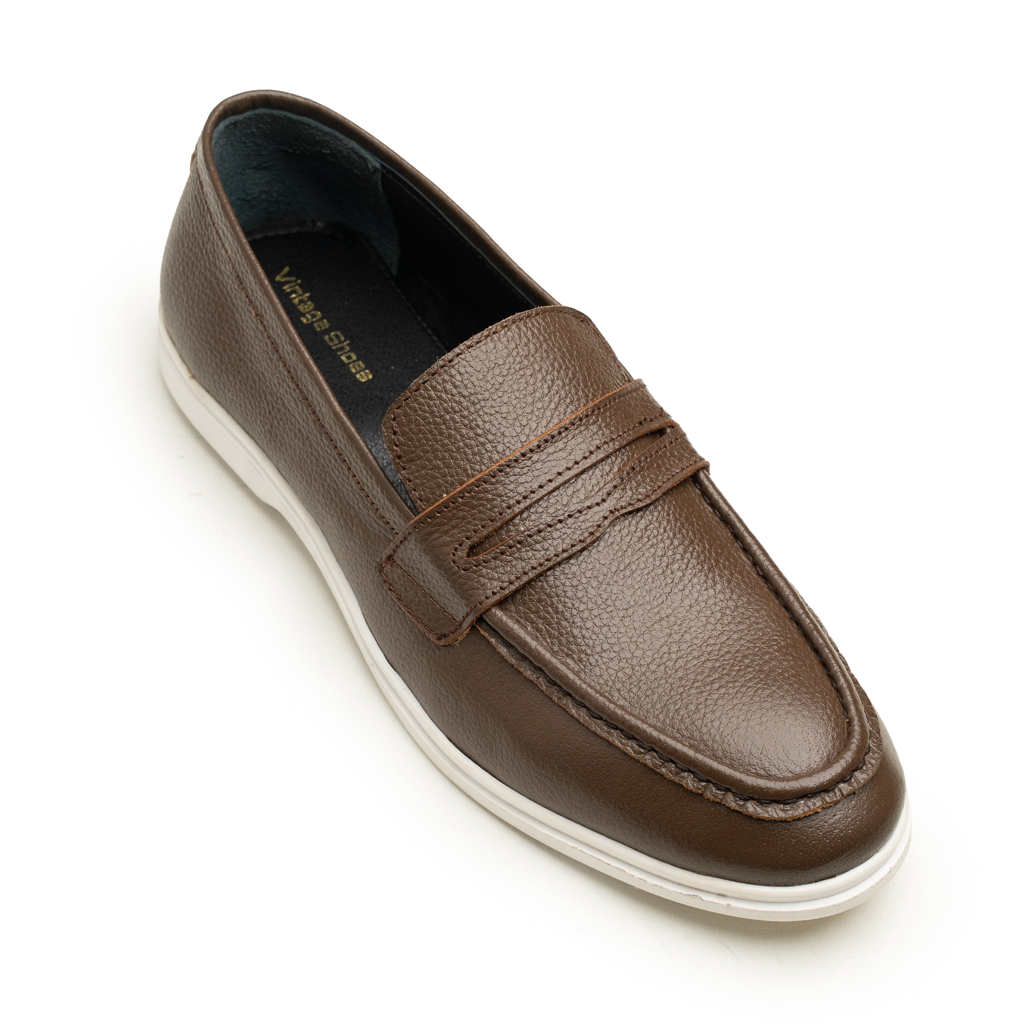 Classic Brown Leather Loafers