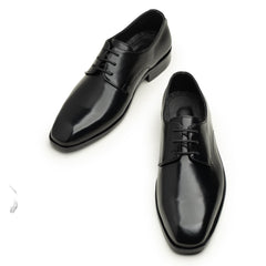 Executive Black Leather Lace-Up