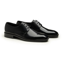 Executive Black Leather Lace-Up