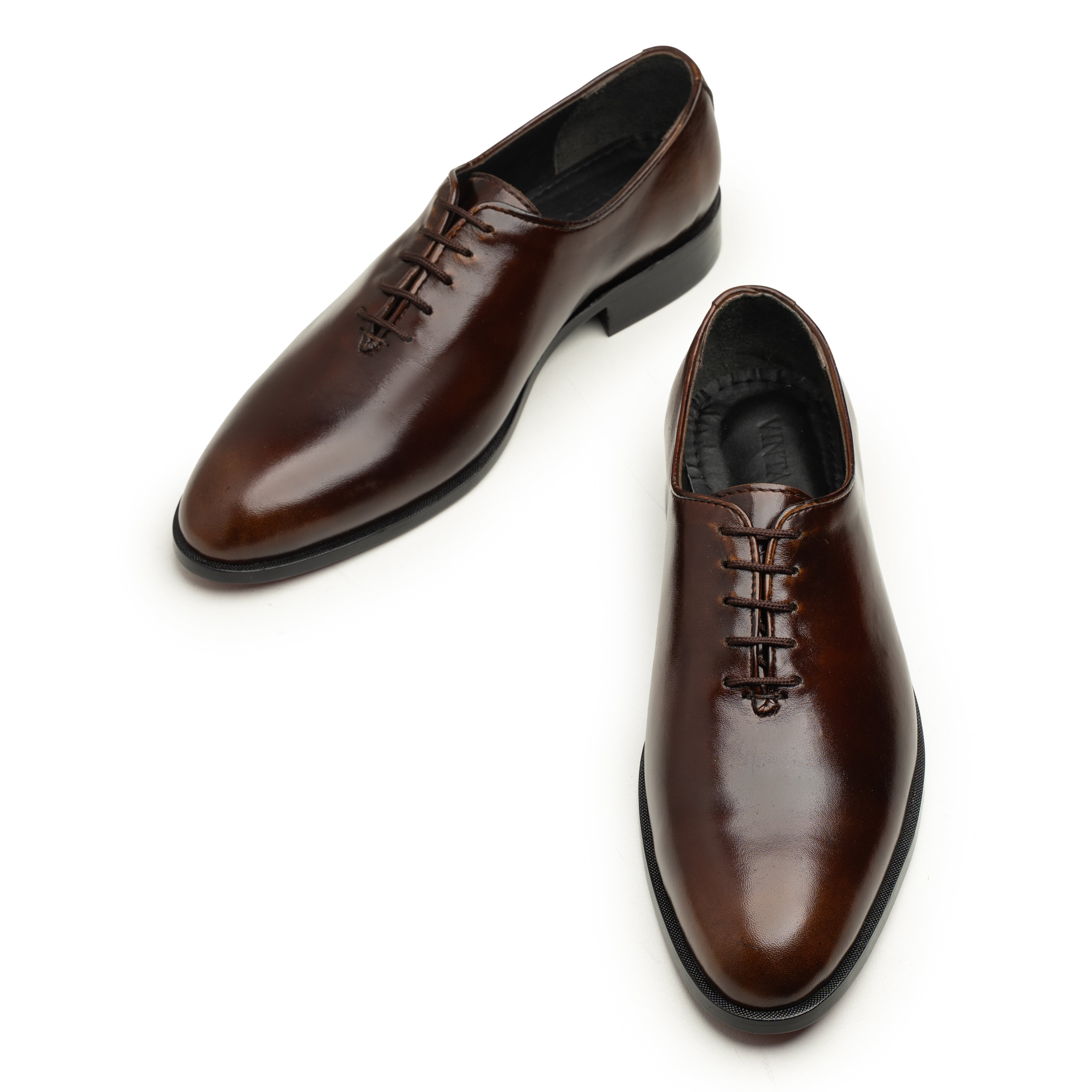 Classic Brown Leather Lace-Up Shoes