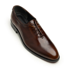 Classic Brown Leather Lace-Up Shoes